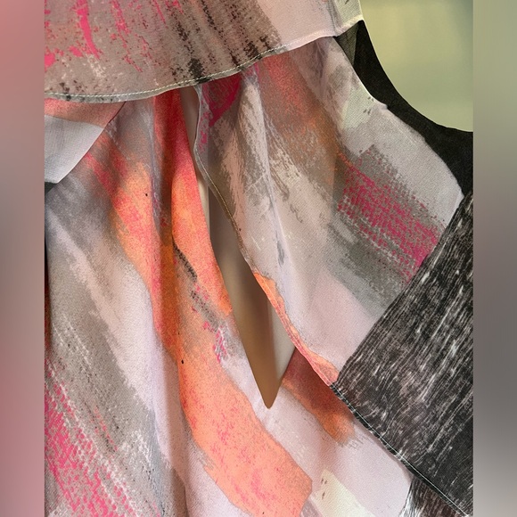 New with tags Rachel Roy Pink Chiffon Hanker chief Hem Dress - Picture 5 of 7